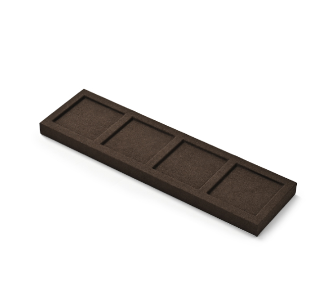 OIRLV luxury Brown Microfiber jewellery ring display:TT421