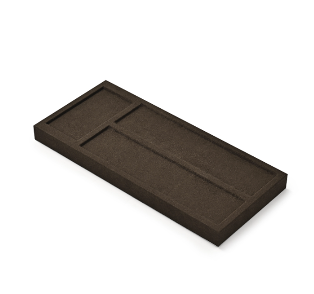 OIRLV luxury Brown Microfiber jewellery ring display:TT421
