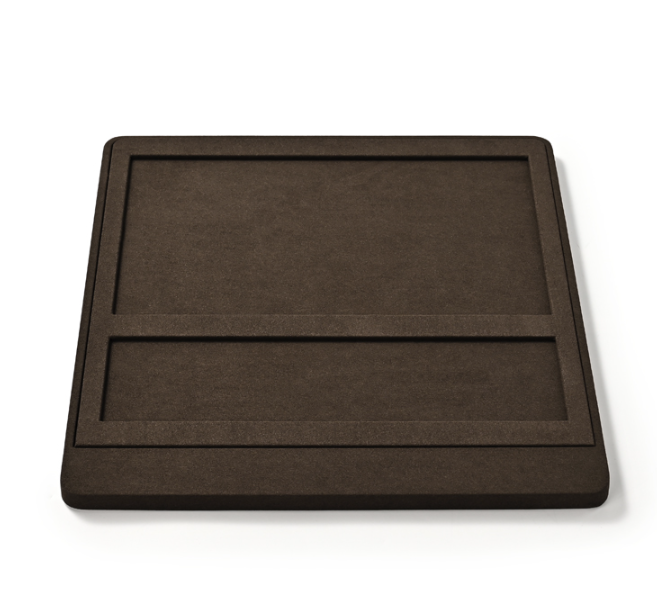 OIRLV luxury Brown Microfiber jewellery ring display:TT421