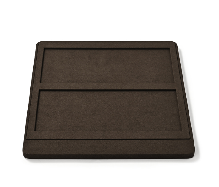 OIRLV luxury Brown Microfiber jewellery ring display:TT421