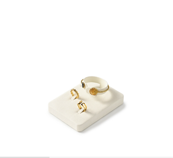 OIRLV wholesale Beige Microfiber jewelry presentation : TT423