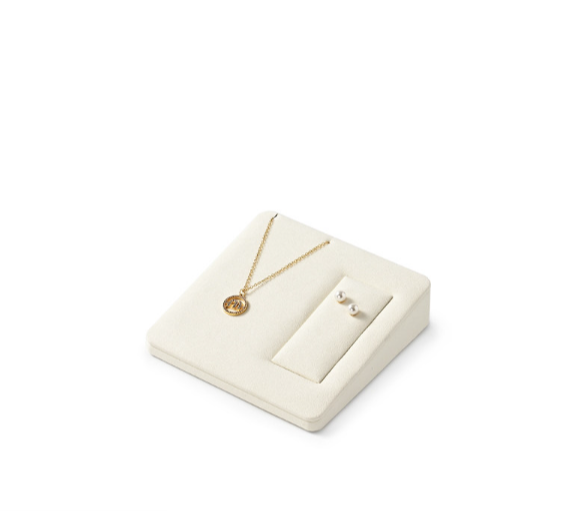 OIRLV wholesale Beige Microfiber jewelry presentation : TT423