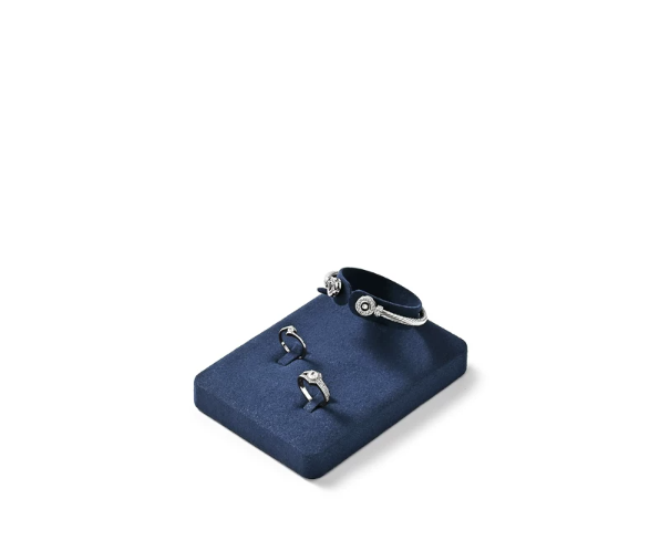 OIRLV high quality Blue Microfiber luxurious jewelry display: TT425
