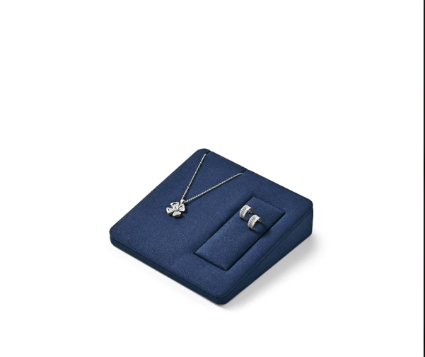 OIRLV high quality Blue Microfiber luxurious jewelry display: TT425