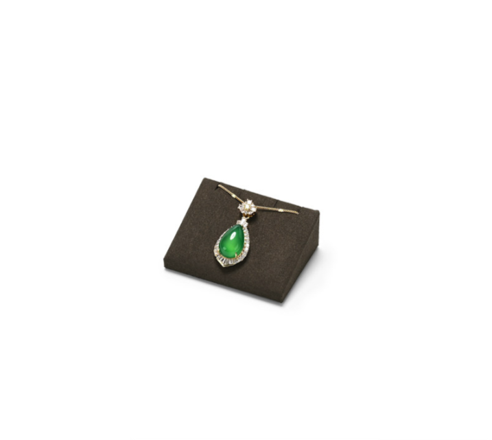 OIRLV new arrival Brown Microfiber jewellery ring display : TT426