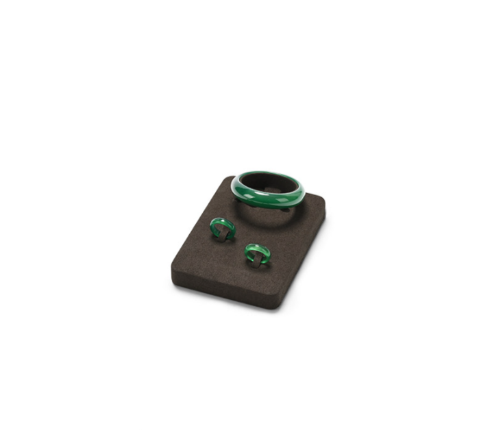 OIRLV new arrival Brown Microfiber jewellery ring display : TT426