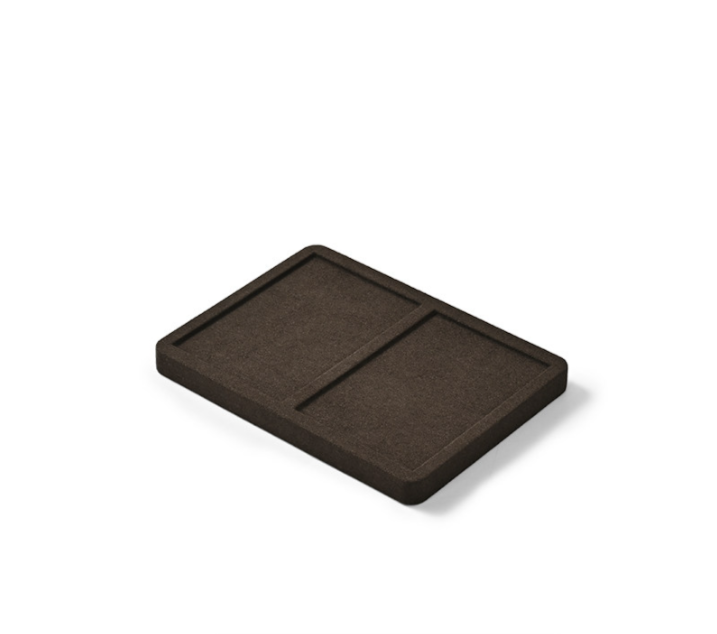 OIRLV new arrival Brown Microfiber jewellery ring display : TT426