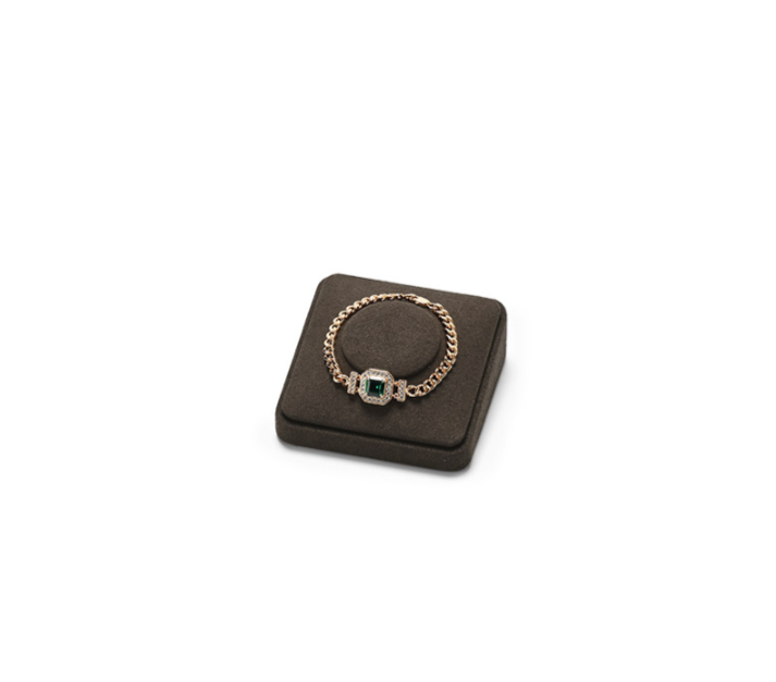 OIRLV new arrival Brown Microfiber jewellery ring display : TT426