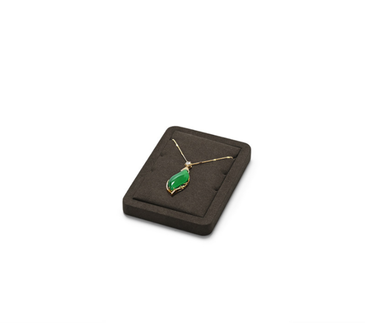 OIRLV new arrival Brown Microfiber jewellery ring display : TT426