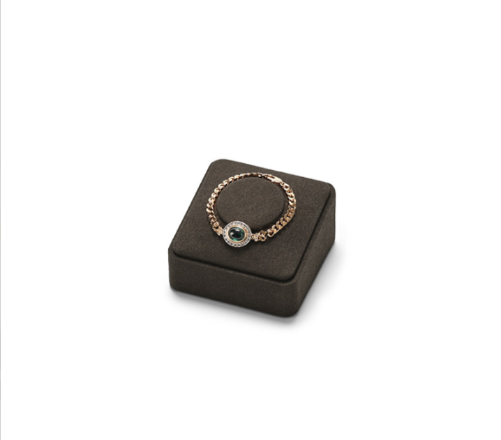 OIRLV new arrival Brown Microfiber jewellery ring display : TT426