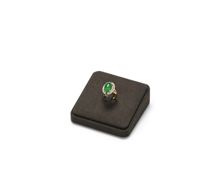 OIRLV new arrival Brown Microfiber jewellery ring display : TT426