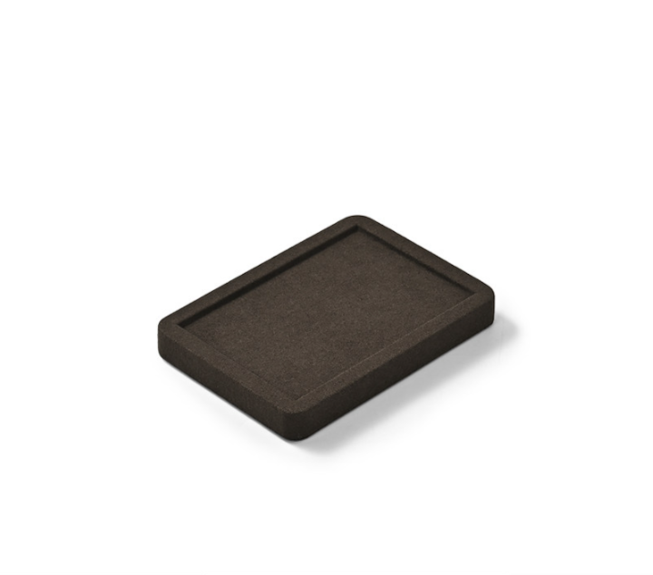 OIRLV new arrival Brown Microfiber jewellery ring display : TT426