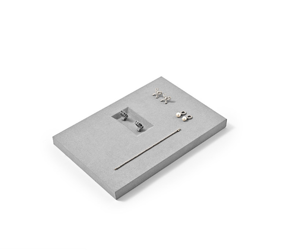 OIRLV high end Grey Microfiber earring display:TT433