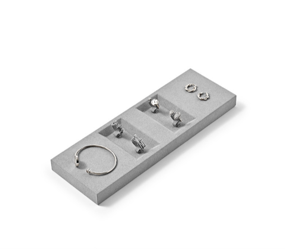 OIRLV high end Grey Microfiber earring display:TT433