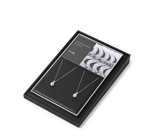 OIRLV Luxury Black PU leather Jewelry display set :TT436