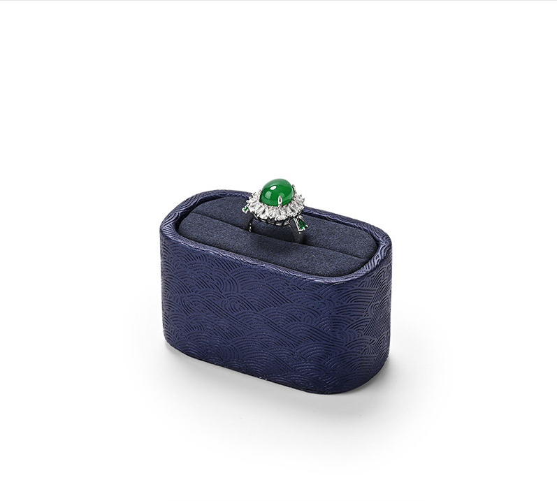 OIRLV wholesale Blue leather Microfiber Jewelry display set :TT454