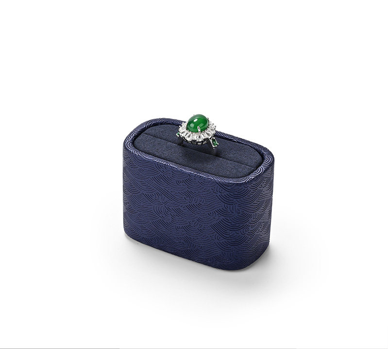 OIRLV wholesale Blue leather Microfiber Jewelry display set :TT454