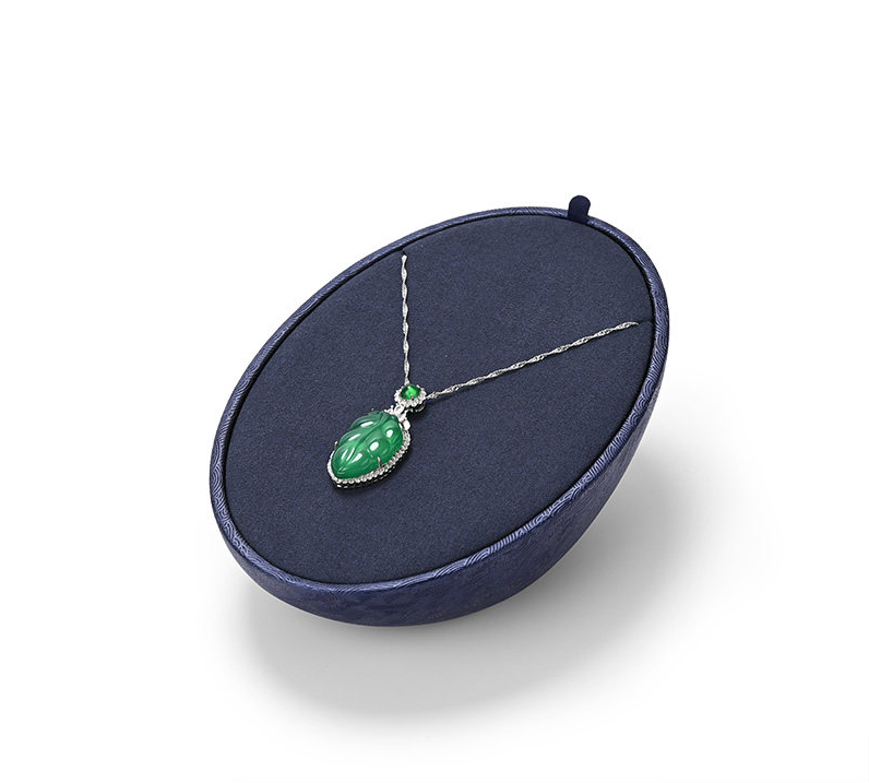 OIRLV wholesale Blue leather Microfiber Jewelry display set :TT454