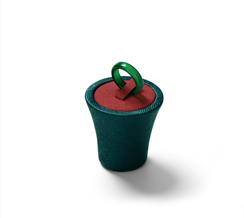 OIRLV factory Red Microfiber and leather Jewelry display set :TT455