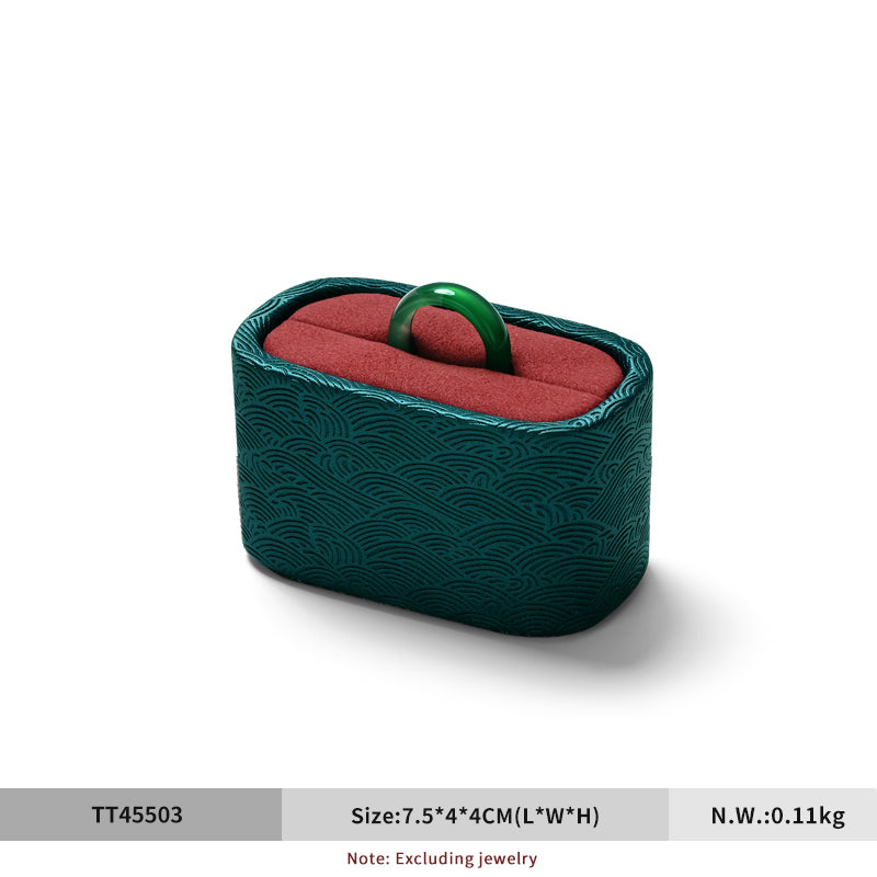 Factory Red Microfiber and leather Jewelry display set:TT455