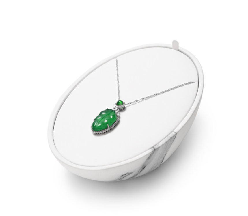 OIRLV hot sale white leather luxury jewelry display set :TT457