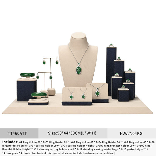OIRLV factory beige Leather microfiber Jewelry combination set: TT460