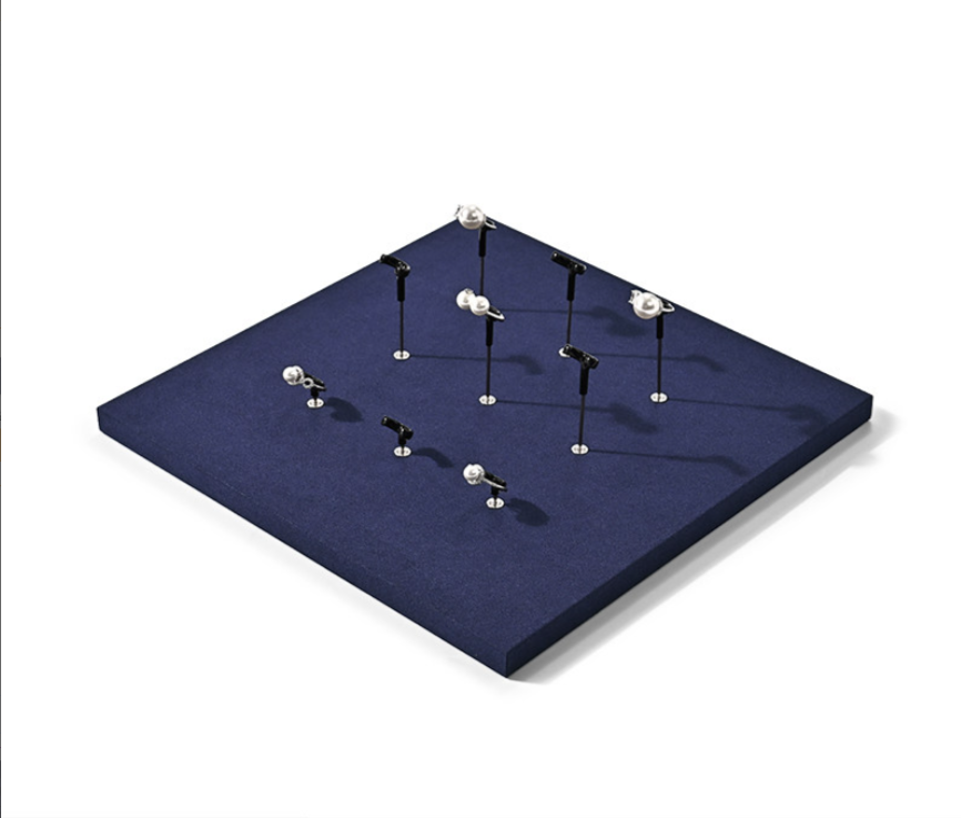 OIRLV Luxury Blue metal Microfiber Jewelry display set : TT465