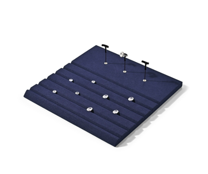 OIRLV Luxury Blue metal Microfiber Jewelry display set : TT465