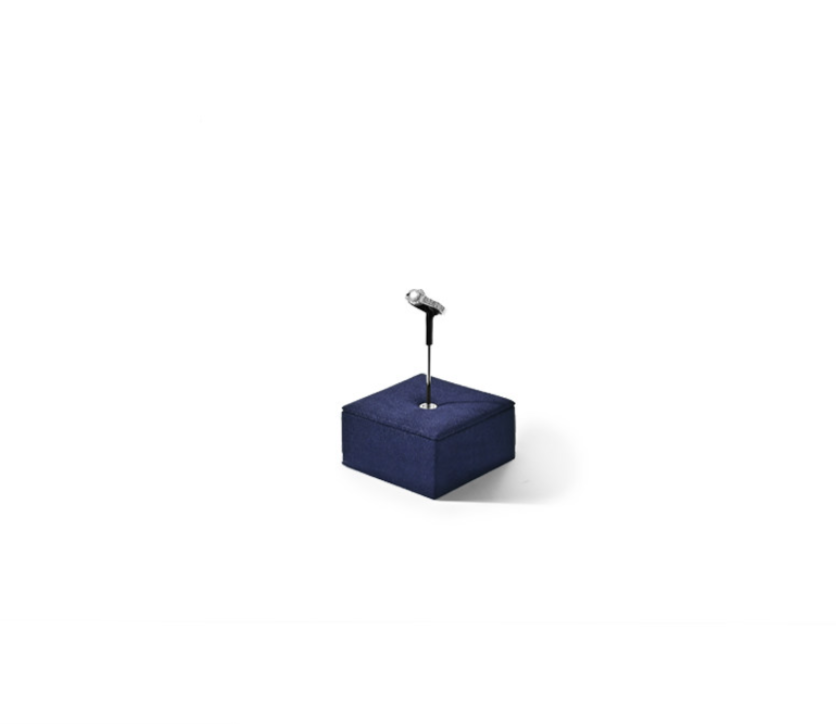 OIRLV Luxury Blue metal Microfiber Jewelry display set : TT465