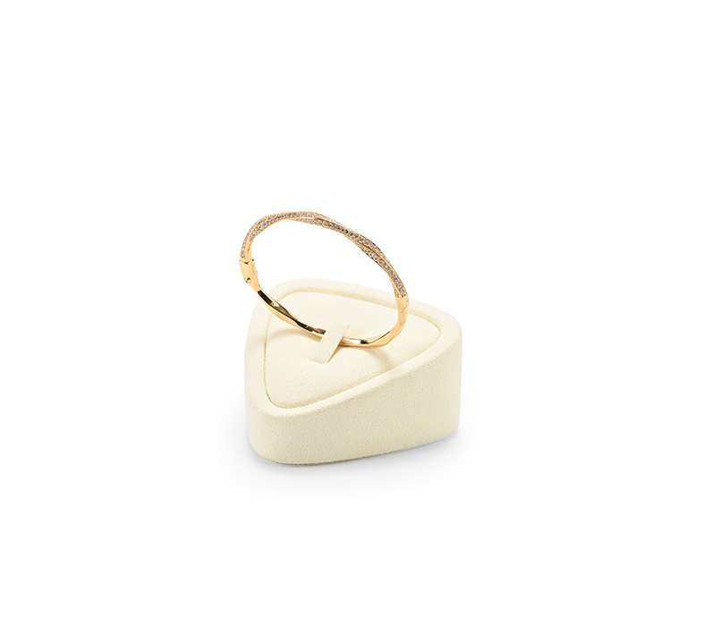 OIRLV Fashion BEIGE Microfiber Jewelry display set :TT468