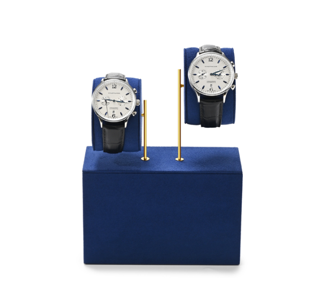 OIRLV New arrival Blue metal Microfiber Watch display set :TT525