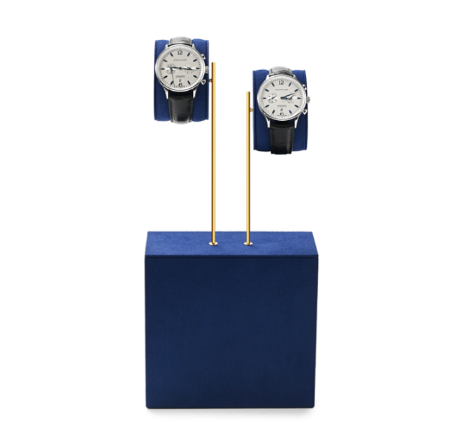 OIRLV New arrival Blue metal Microfiber Watch display set :TT525
