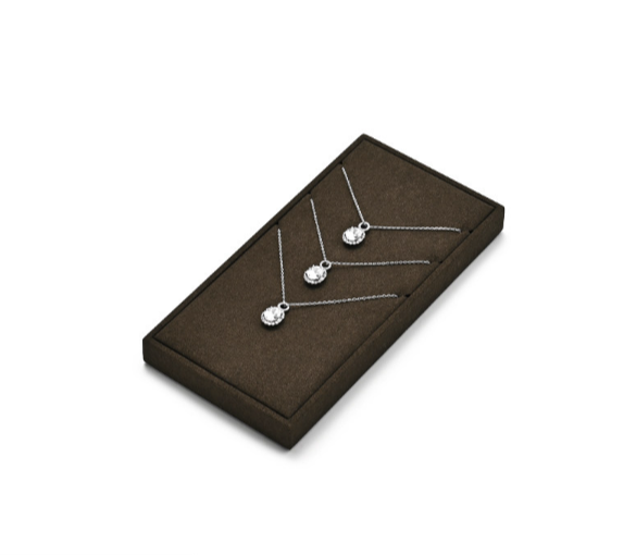 OIRLV New arrival Brown Leather Jewelry display TT528