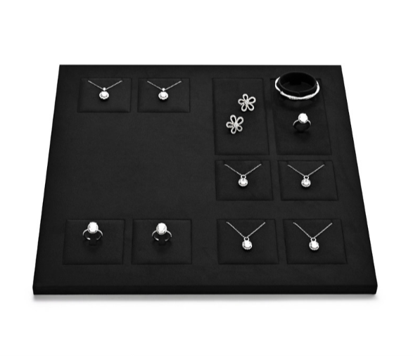 OIRLV Factory Black Microfiber Jewelry display set : TT537