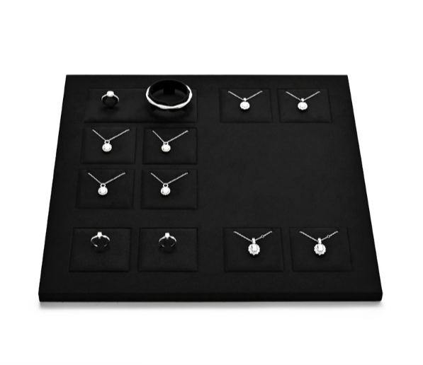 OIRLV Factory Black Microfiber Jewelry display set : TT537