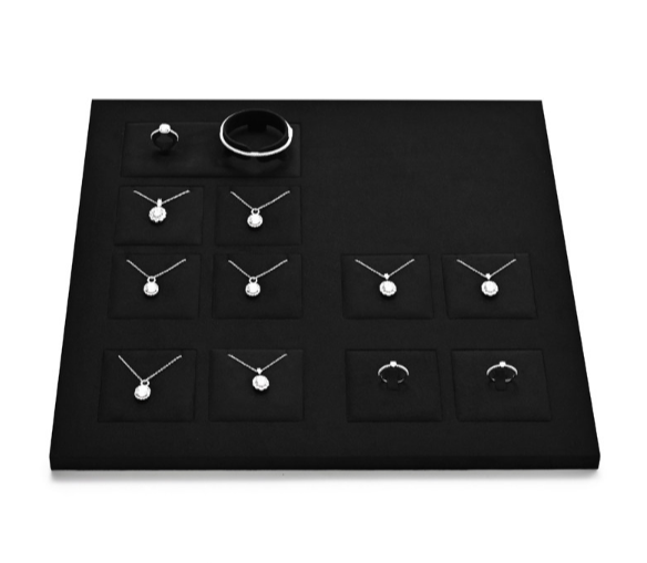 OIRLV Factory Black Microfiber Jewelry display set : TT537
