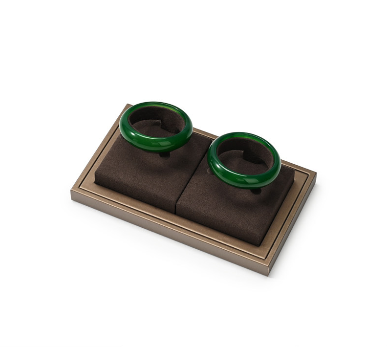 New arrival brown pu leather jewelry display:TT549