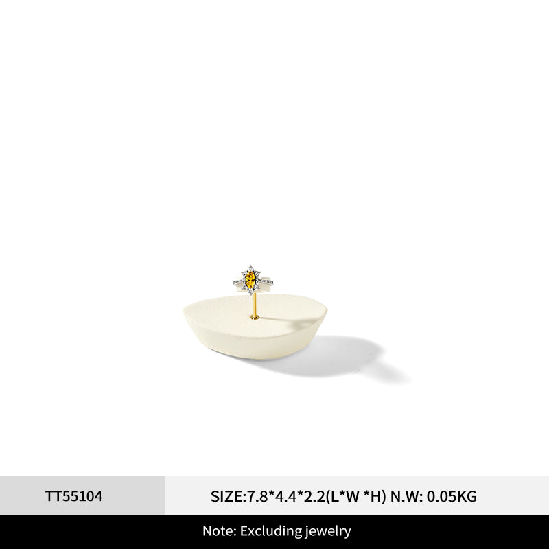 Fashion Beige Microfiber Metal Jewellery Ring Display:TT551-TT553