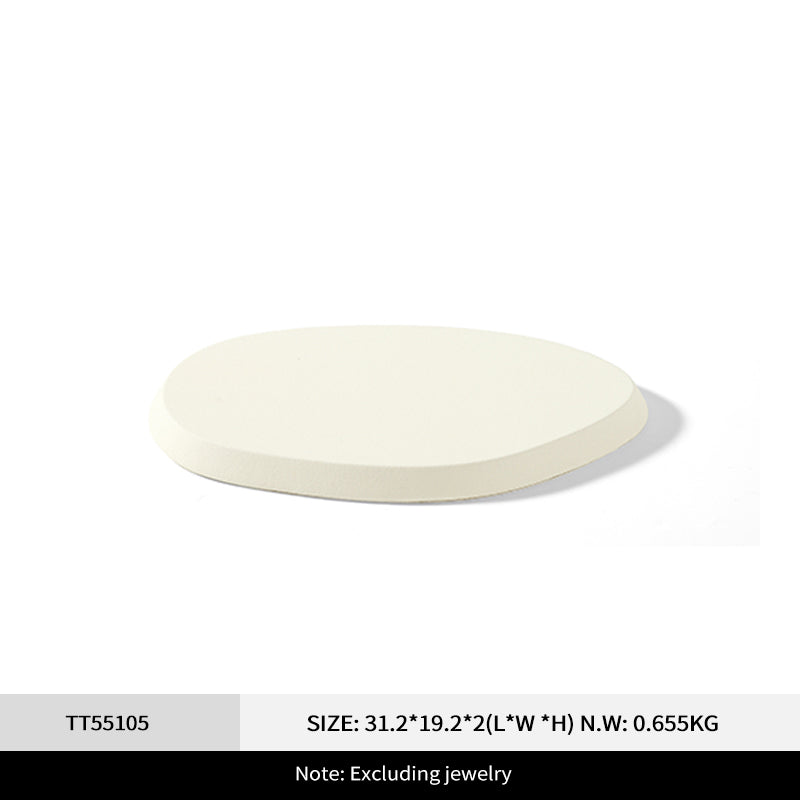Fashion Beige Microfiber Metal Jewellery Ring Display:TT551-TT553