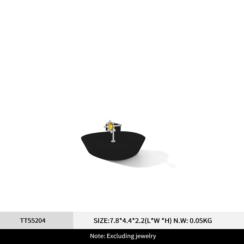 Fashion Beige Microfiber Metal Jewellery Ring Display:TT551-TT553