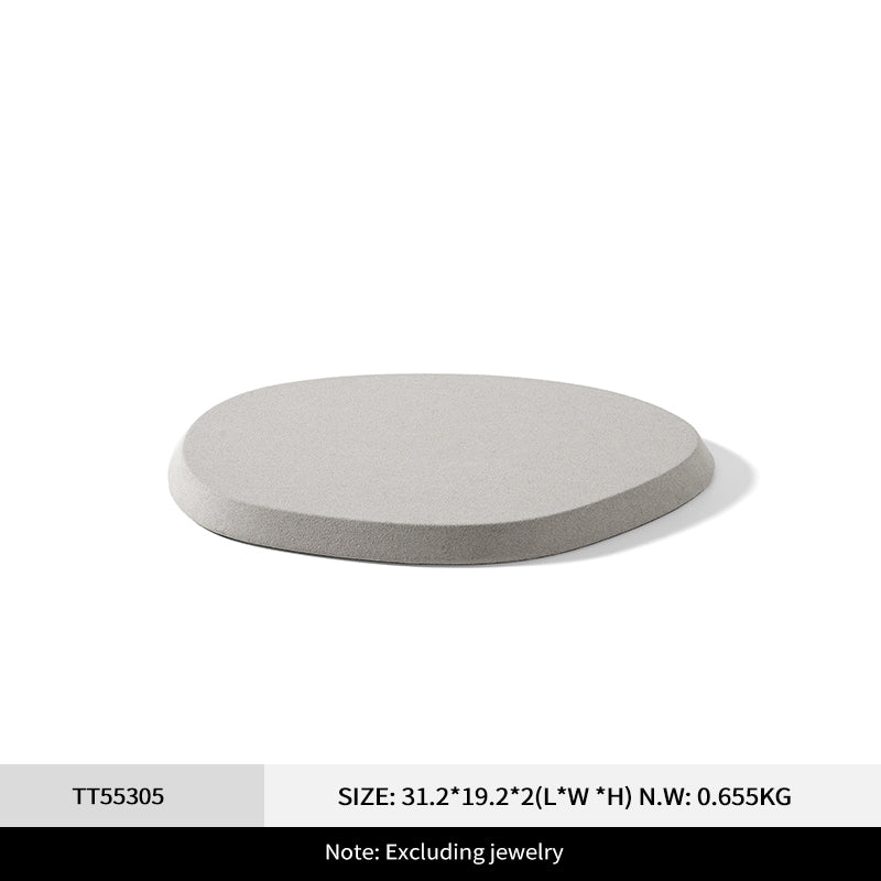 Fashion Beige Microfiber Metal Jewellery Ring Display:TT551-TT553