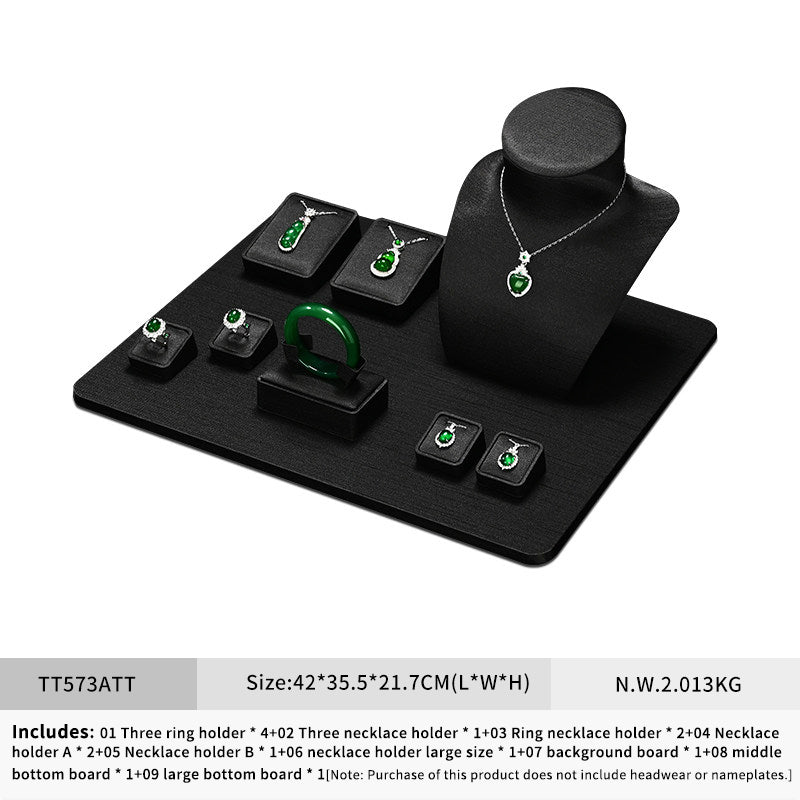 OIRLV Factory Black tess jewelry display set : TT573