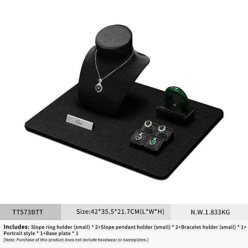 OIRLV Factory Black tess jewelry display set : TT573