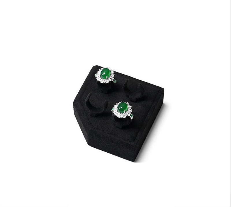 OIRLV New arrival Black Microfiber Jewelry display set:TT578