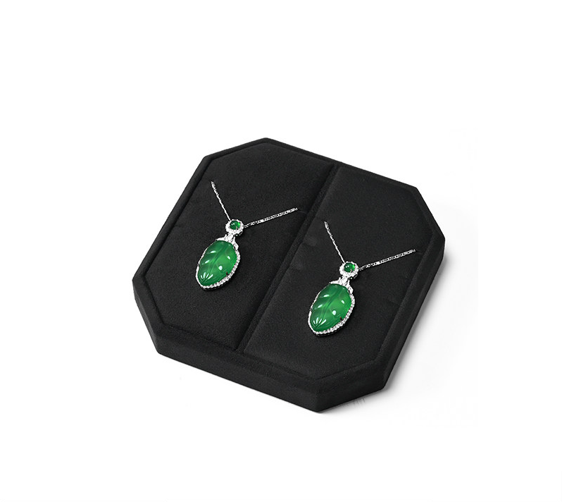 OIRLV New arrival Black Microfiber Jewelry display set:TT578