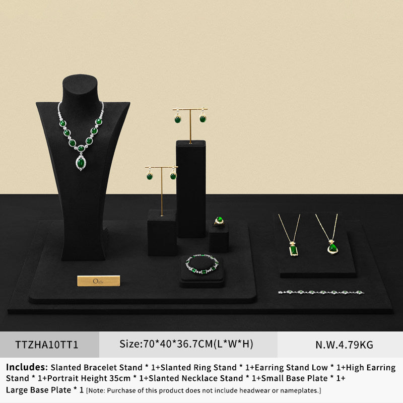 OIRLV factory customize black jewelry display stand set :TT178