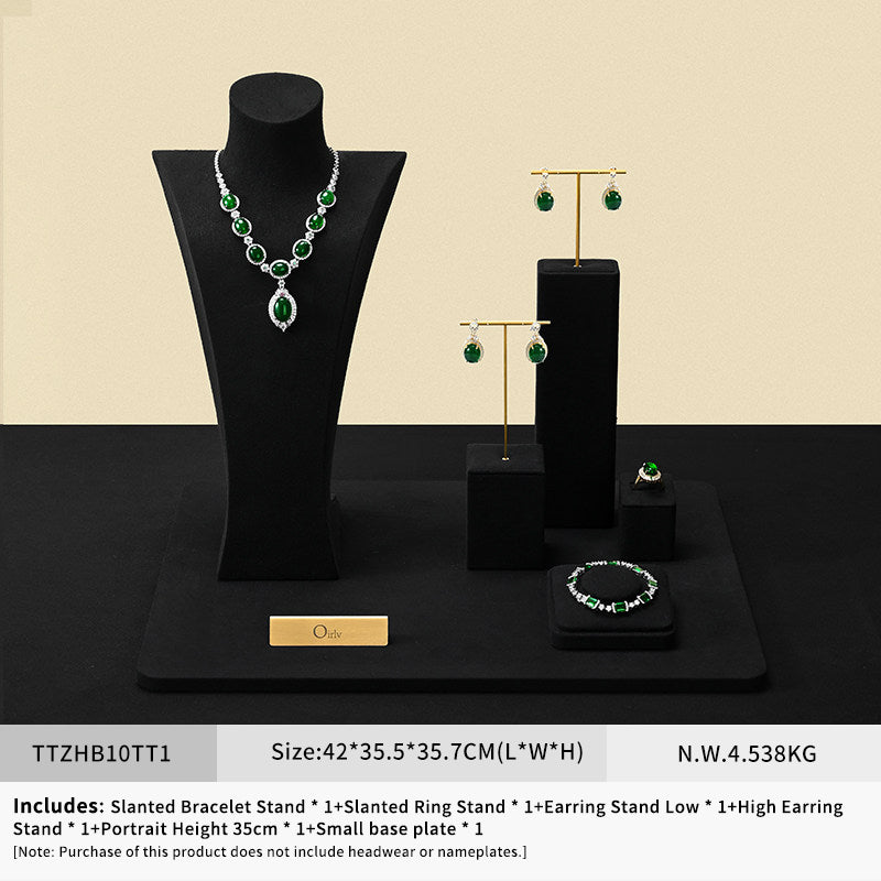 OIRLV factory customize black jewelry display stand set :TT178