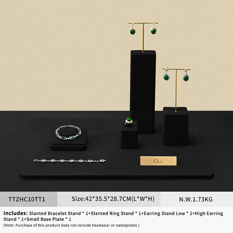 OIRLV factory customize black jewelry display stand set :TT178
