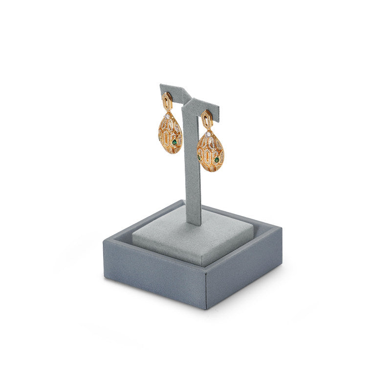 OIRLV Luxury gray PU leahter jewelry display stand set with microfiber :TT048