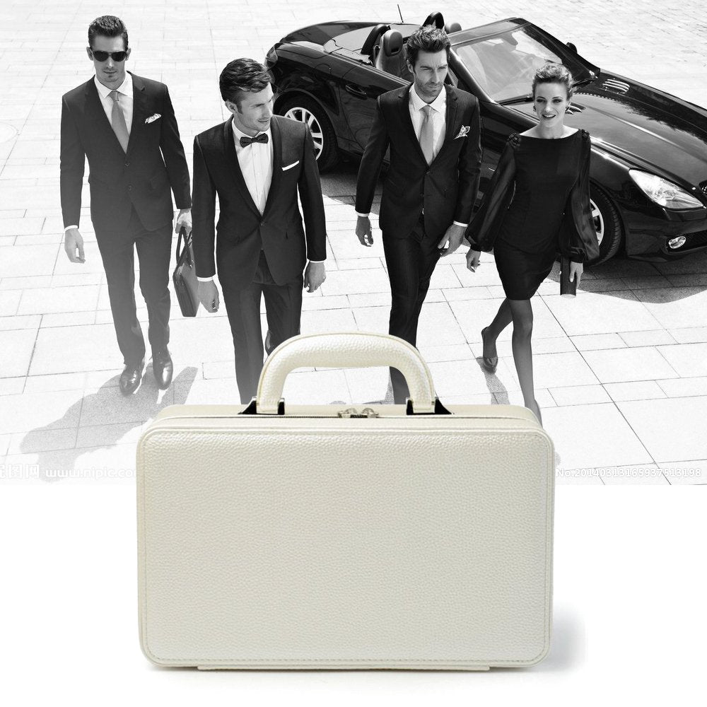 Oirlv Leather Jewelry Box Handmade Travel Jewelry Organizer Storage Case X010